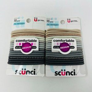 2x Scunci Elastics No Damage All Day Hold Medium 18 pc